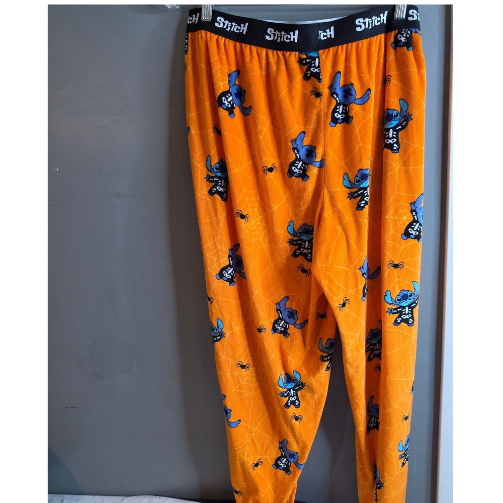 Disney Stitch Halloween Skeleton Pajama Pants Orange Plus Size 2X 18W 20W
